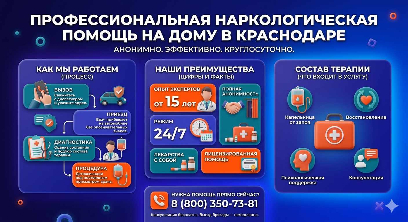 Инфографика о принципах лечения алкоголизма на дому в Ишеевке: этапы вызова нарколога, преимущества анонимной детоксикации и состав медицинской помощи.
